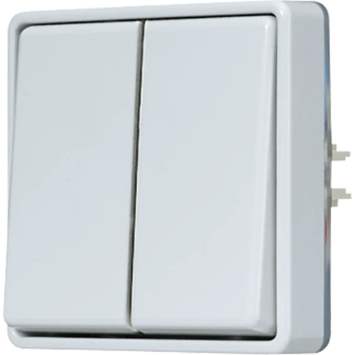 Jung WG 600 wipschakelaar zonder onderkast Serieschakelaar opbouw 10AX grijs RAL 7035 IP44 605E