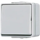 Jung WG 600 wipschakelaar met onderkast Wisselschakelaar opbouw grijs RAL 7035 IP44 606W