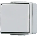 Jung WG 600 wipschakelaar met onderkast Wisselschakelaar opbouw grijs RAL 7035 IP44 606W
