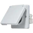 Jung WG 600 wandcontactdoos onderkast opbouw 16A 250V RA Glanzend grijs RAL 7035 IP44 620N