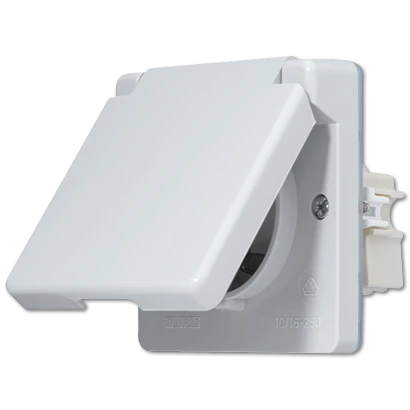 Jung WG 600 wandcontactdoos onderkast opbouw 16A 250V RA Glanzend grijs RAL 7035 IP44 620N