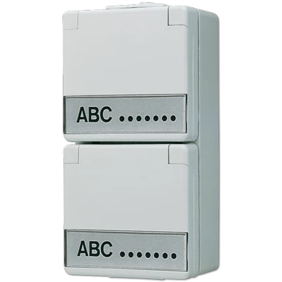 Jung WG 600 wandcontactdoos onderkast opbouw 16A 250V RA Glanzend grijs RAL 7035 IP44 622NAW