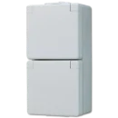 Jung WG 600 wandcontactdoos onderkast opbouw 16A 250V RA Glanzend grijs RAL 7035 IP44 622NV