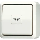 Jung AP 600 Impulsdrukker opbouw Wip Glanzend wit RAL 1013 631A