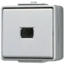 Jung WG 600 impulsdrukker met onderkast opbouw Wip Glanzend grijs RAL 7035 631W