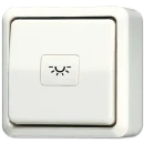 Jung AP 600 Impulsdrukker opbouw Wip Glanzend wit RAL 1013 631A