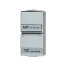 Jung WG 600 combinatie wandcontactdoos + ra + tekstveld wissel opbouw grijs IP44 676NAW