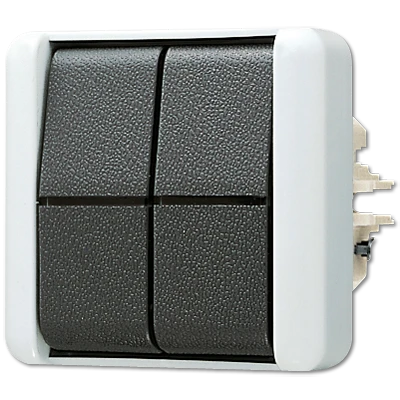 Jung WG 800 wipschakelaar zonder onderkast Serieschakelaar opbouw 10AX grijs RAL 7035 IP44 805E