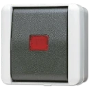 Jung WG 800 wipschakelaar controleschakelaar met onderkast Wisselschakelaar opbouw grijs RAL 7035 IP44 806KOW