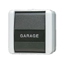 Jung WG 800 wipschakelaar met onderkast Wisselschakelaar opbouw 10AX grijs RAL 7035 IP44 806NAW