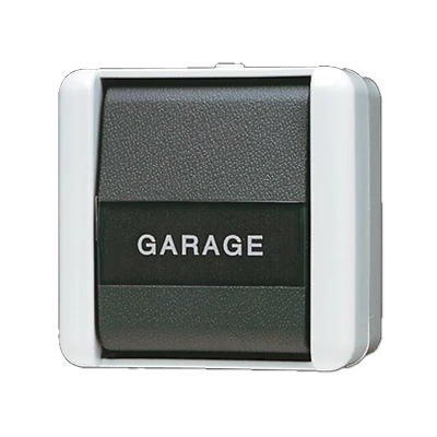 Jung WG 800 wipschakelaar met onderkast Wisselschakelaar opbouw 10AX grijs RAL 7035 IP44 806NAW