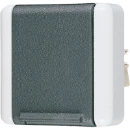Jung WG 800 wandcontactdoos (zonder onderkast) opbouw 16A 250V RA Glanzend grijs RAL 7035 IP44 820N