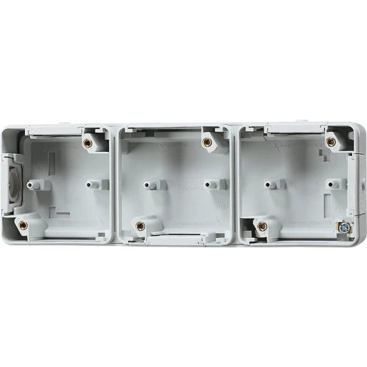 Jung WG 800 Onderkast 3-voudig grijs Horizontaal J830