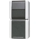 Jung WG 800 combinatie wandcontactdoos wissel + ra opbouw grijs IP44 876W