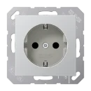 Jung A range Wandcontactdoos A500 inbouw 16A 250V RA Mat aluminium RAL 9006 IP20 A1520NAL