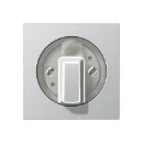 Jung A range centraalplaat as500 + knop voor timers a500 draaiknop aluminium RAL 9006 A1541AL