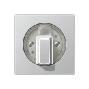 Jung A range centraalplaat as500 + knop voor timers a500 draaiknop aluminium RAL 9006 A1541AL