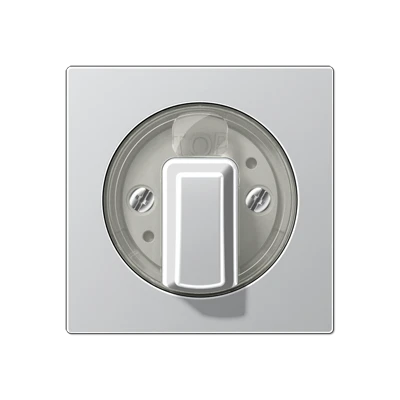 Jung A range centraalplaat as500 + knop voor timers a500 draaiknop aluminium RAL 9006 A1541AL