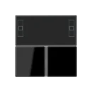 Jung A range tastafdekking a/as knx zwart RAL 9005 A4093TSASW