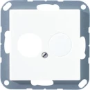 Jung AS/A range centraalplaat bnc-contactdozen a(s)500 Luidsprekeraansluiting 1 connector Zonder label wit A562WW