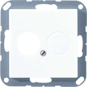 Jung AS/A range centraalplaat bnc-contactdozen a(s)500 Luidsprekeraansluiting 1 connector Zonder label wit A562WW