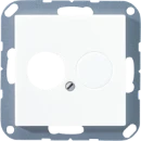 Jung AS/A range centraalplaat bnc-contactdozen a(s)500 Luidsprekeraansluiting 1 connector Zonder label wit A562WW