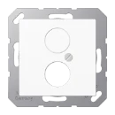 Jung AS/A range centraalplaat bnc-contactdozen a(s)500 Luidsprekeraansluiting 1 connector Zonder label wit A562WW