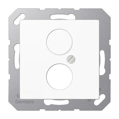 Jung AS/A range centraalplaat bnc-contactdozen a(s)500 Luidsprekeraansluiting 1 connector Zonder label wit A562WW