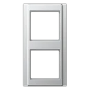 Jung A range afdekraam a500 2-voudig Horizontaal en verticaal Aluminium IP44 A582AL