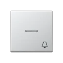 Jung A range Bedieningselement A500 enkele drukker aluminium RAL 9006 A590KO5KAL