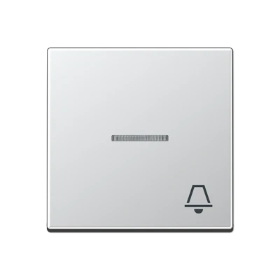 Jung A range Bedieningselement A500 enkele drukker aluminium RAL 9006 A590KO5KAL