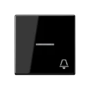 Jung A range Bedieningselement A500 enkele drukker zwart RAL 9005 A590KO5KSW