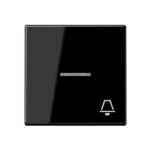 Jung A range Bedieningselement A500 enkele drukker zwart RAL 9005 A590KO5KSW