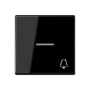 Jung A range Bedieningselement A500 enkele drukker zwart RAL 9005 A590KO5KSW