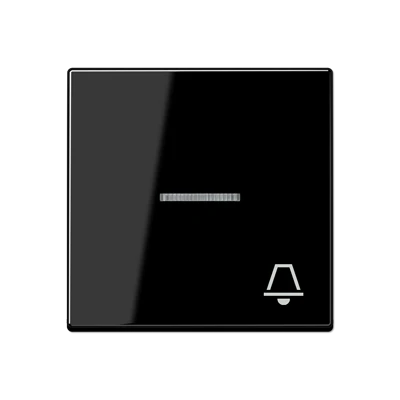 Jung A range Bedieningselement A500 enkele drukker zwart RAL 9005 A590KO5KSW