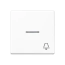 Jung A range Bedieningselement A500 enkele drukker wit RAL 9016 A590KO5KWW