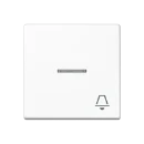 Jung A range Bedieningselement A500 enkele drukker wit RAL 9016 A590KO5KWW