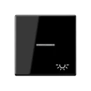 Jung A range Bedieningselement A500 enkele drukker zwart RAL 9005 A590KO5LSW