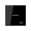 Jung A range Bedieningselement A500 enkele drukker zwart RAL 9005 A590KO5LSW