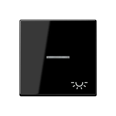 Jung A range Bedieningselement A500 enkele drukker zwart RAL 9005 A590KO5LSW