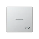 Jung A range Bedieningselement A500 enkele drukker aluminium RAL 9006 A590KO5TAL