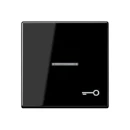 Jung A range Bedieningselement A500 enkele drukker zwart RAL 9005 A590KO5TSW