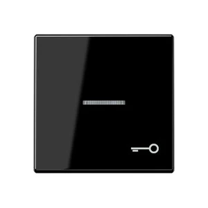 Jung A range Bedieningselement A500 enkele drukker zwart RAL 9005 A590KO5TSW