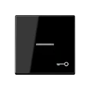 Jung A range Bedieningselement A500 enkele drukker zwart RAL 9005 A590KO5TSW