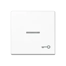 Jung A range Bedieningselement A500 enkele drukker wit RAL 9016 A590KO5TWW