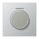 Jung LS range afdekking + lens ls990 knx draaiknop aluminium RAL 9006 AL1940KO5