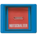 Jung AS range centraalplaat + glas en impulsdrukker a(s)500 enkele wip blauw RAL 5013 AS561GLBL