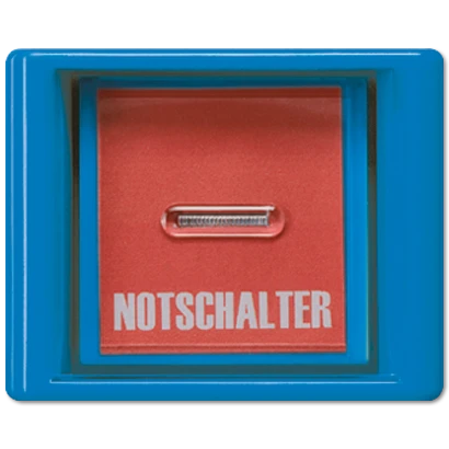 Jung AS range centraalplaat + glas en impulsdrukker a(s)500 enkele wip blauw RAL 5013 AS561GLBL