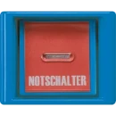 Jung AS range centraalplaat + glas en impulsdrukker a(s)500 enkele wip blauw RAL 5013 AS561GLBL