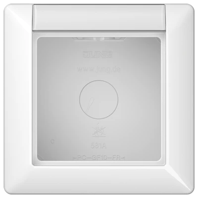 Jung AS range opbouwkap a(s)500 1-voudig wit Horizontaal en verticaal AS581ANAWW